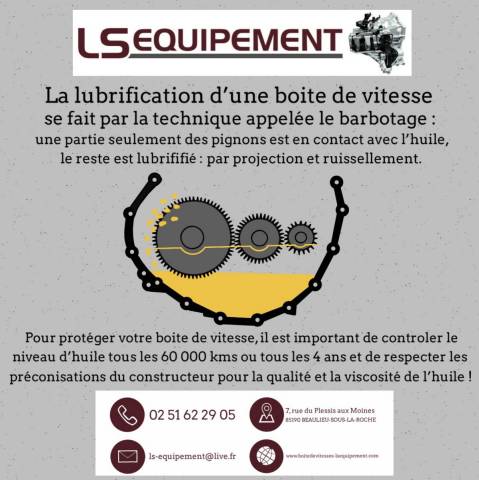 La lubrification d�une boite de vitesse
